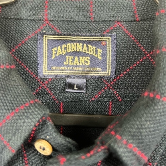 Faconnable Jeans Designed by Albert Goldberg Button Up Long Sleeve Top - Picture 3 of 9